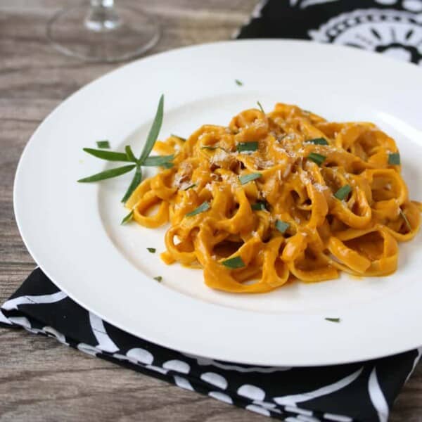 Roasted Sweet Potato Fettuccine Alfredo The Daring Gourmet