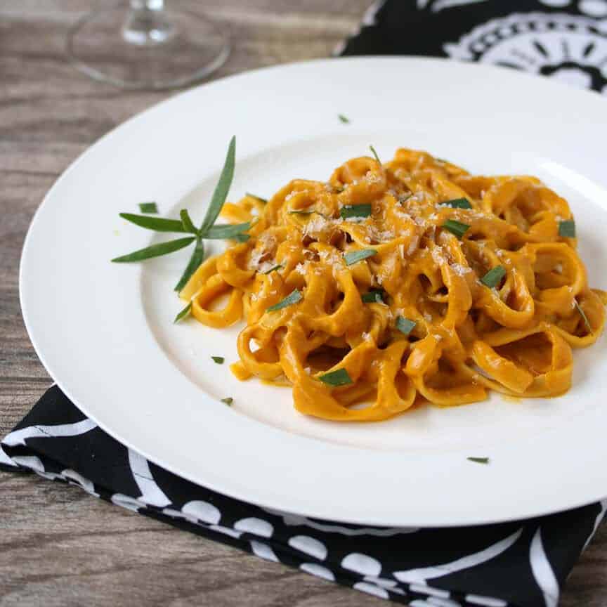 Roasted Sweet Potato Fettuccine Alfredo-image