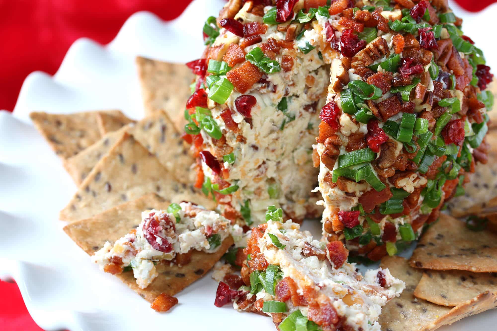 cheese ball recipe bacon blue cheese pecans cranberries