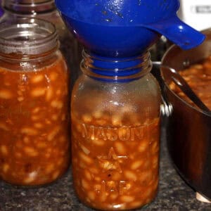 homemade canned baked beans pork and beans pressure canner canning preserving