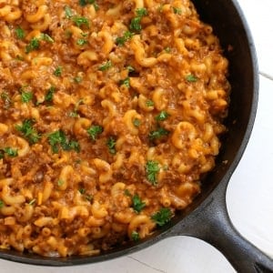 cheeseburger macaroni recipe homemade from scratch hamburger helper copycat