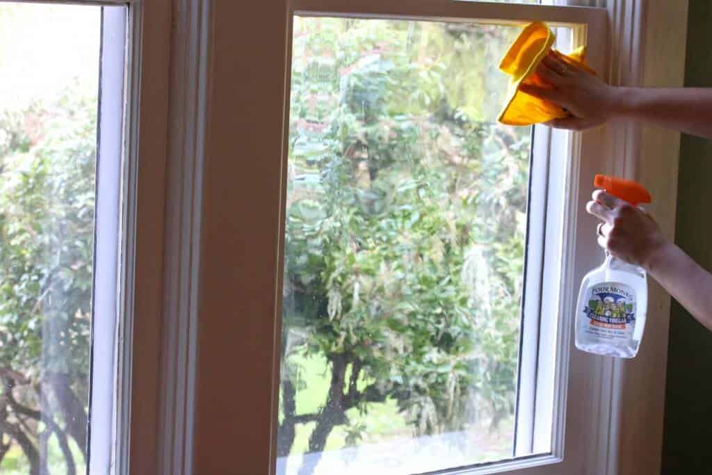 cleaning windows with vinegar