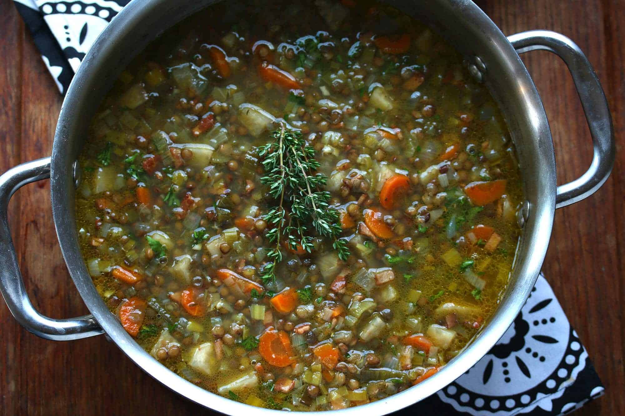 French Lentil Soup The Daring Gourmet