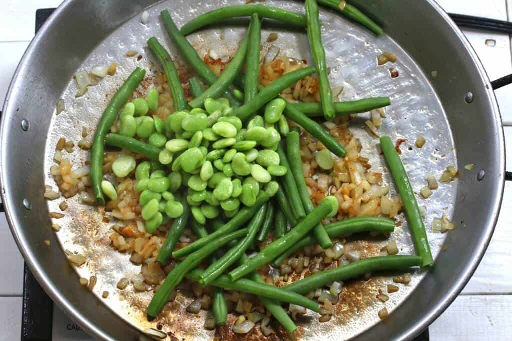 adding the beans