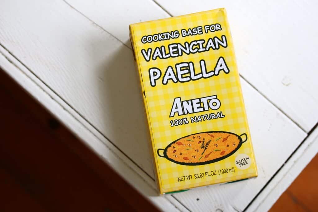 aneto valencian paella cooking broth
