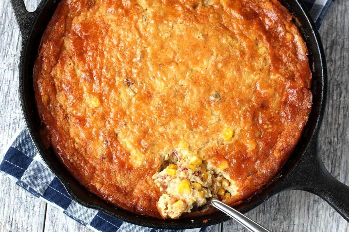 corn pudding recipe best skillet old fashioned classic bacon