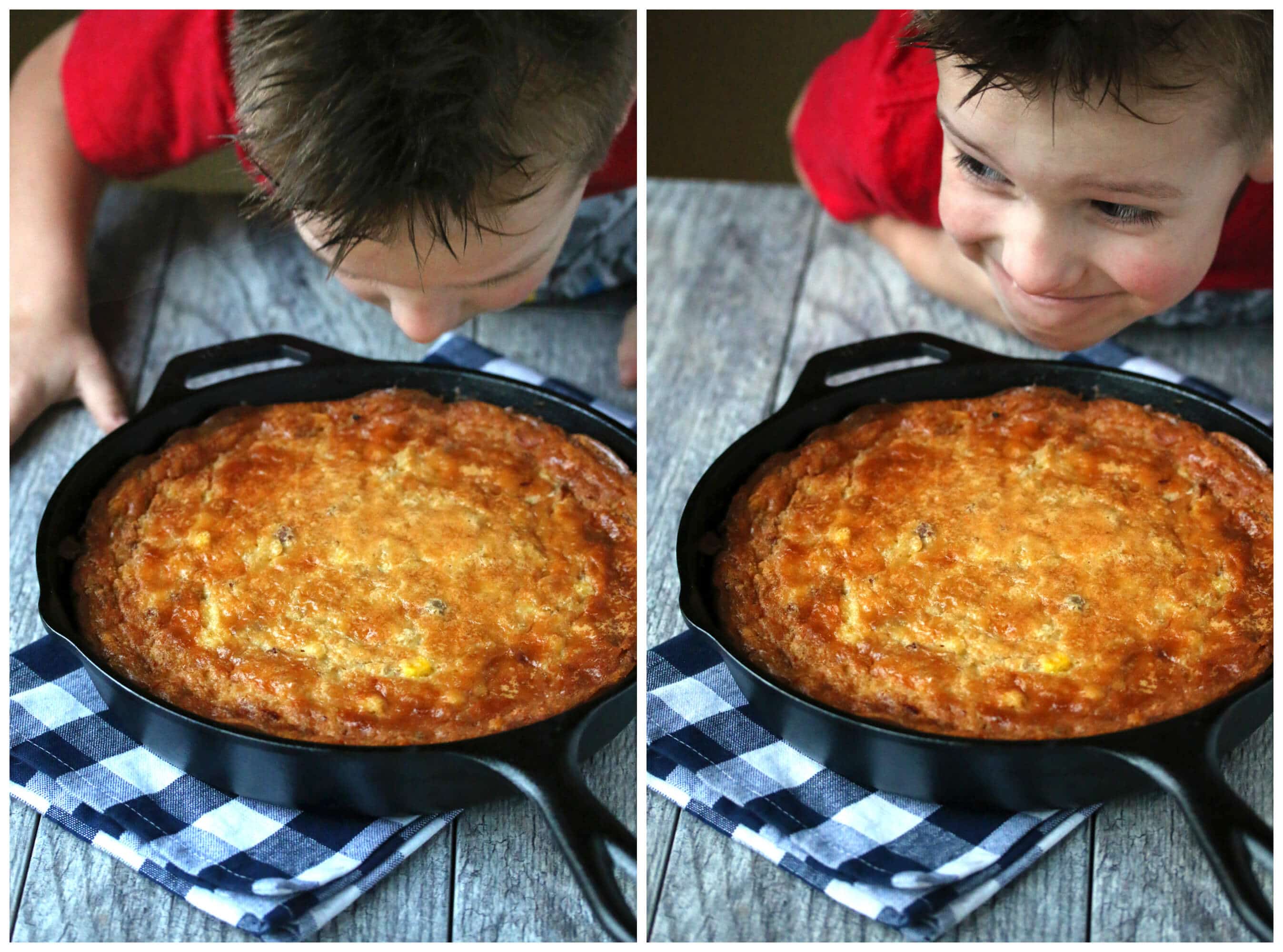 Skillet Corn Pudding Collage 1