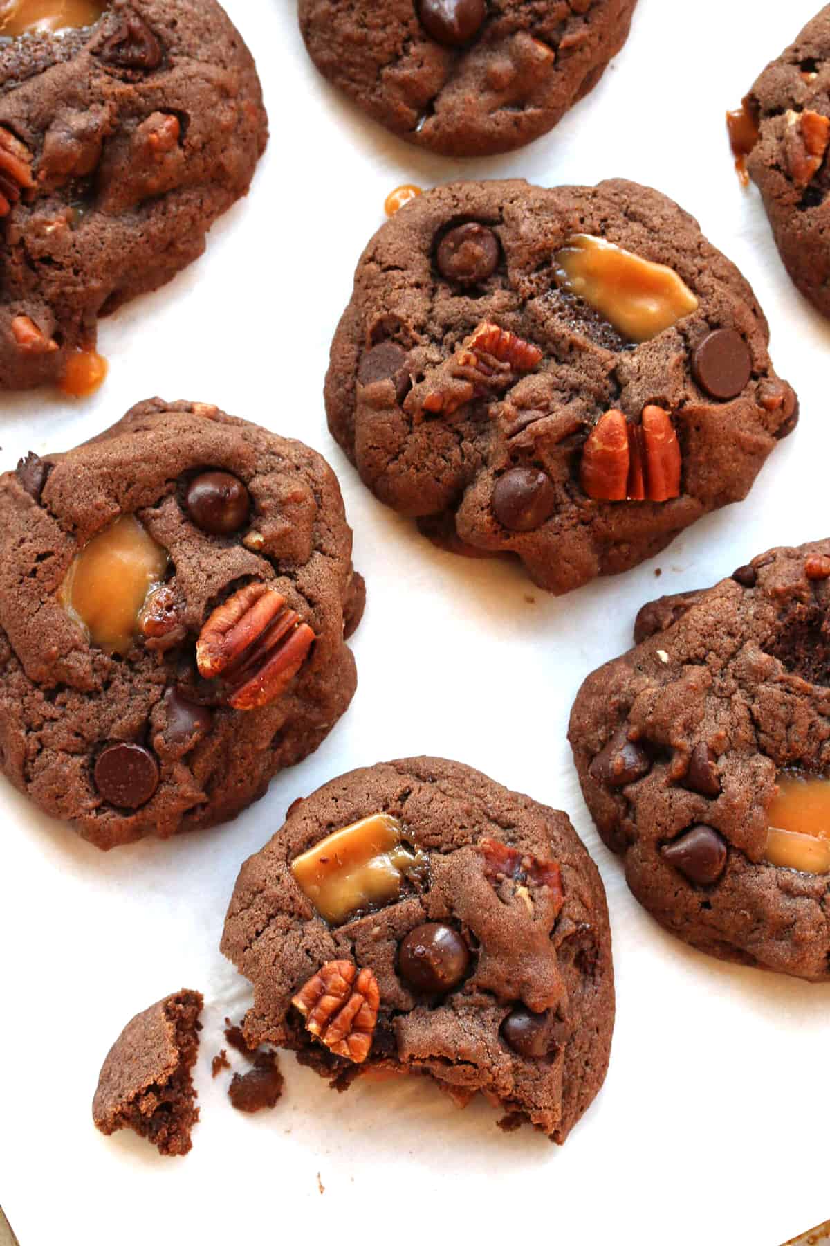 mexican turtle cookies recipe chocolate caramel pecan nuts