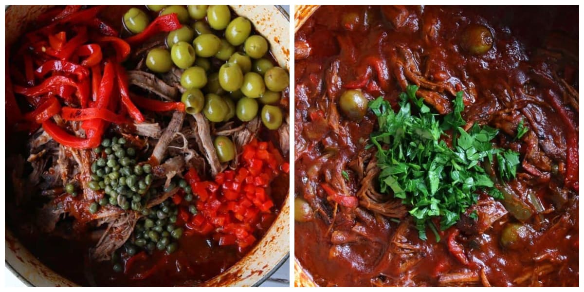 ropa vieja recipe best cuban shredded beef stew tomatoes peppers onions olives pimientos capers