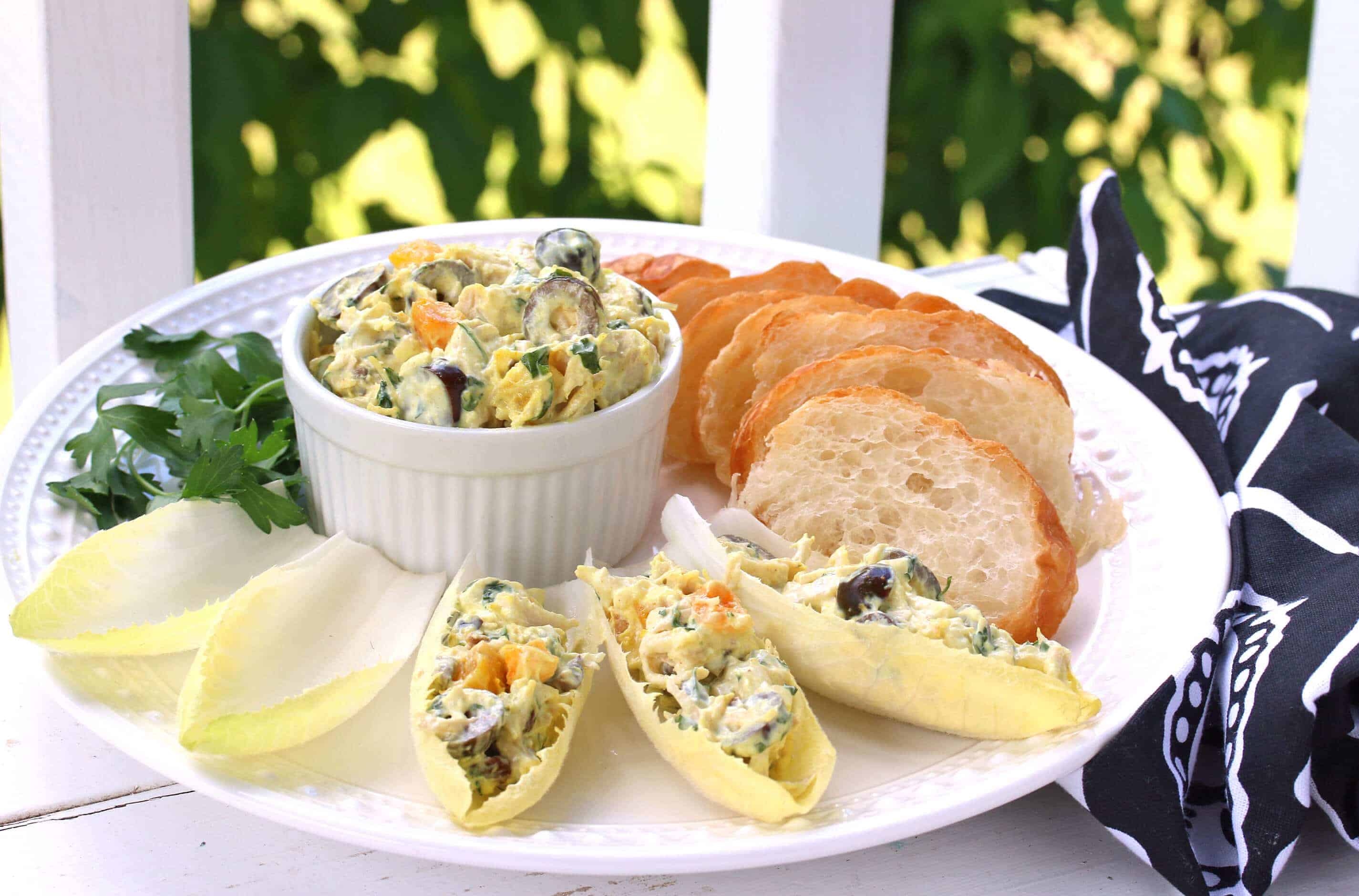 moroccan chicken salad recipe olives apricots nuts almonds cilantro mayonnaise curry preserved lemons recipe
