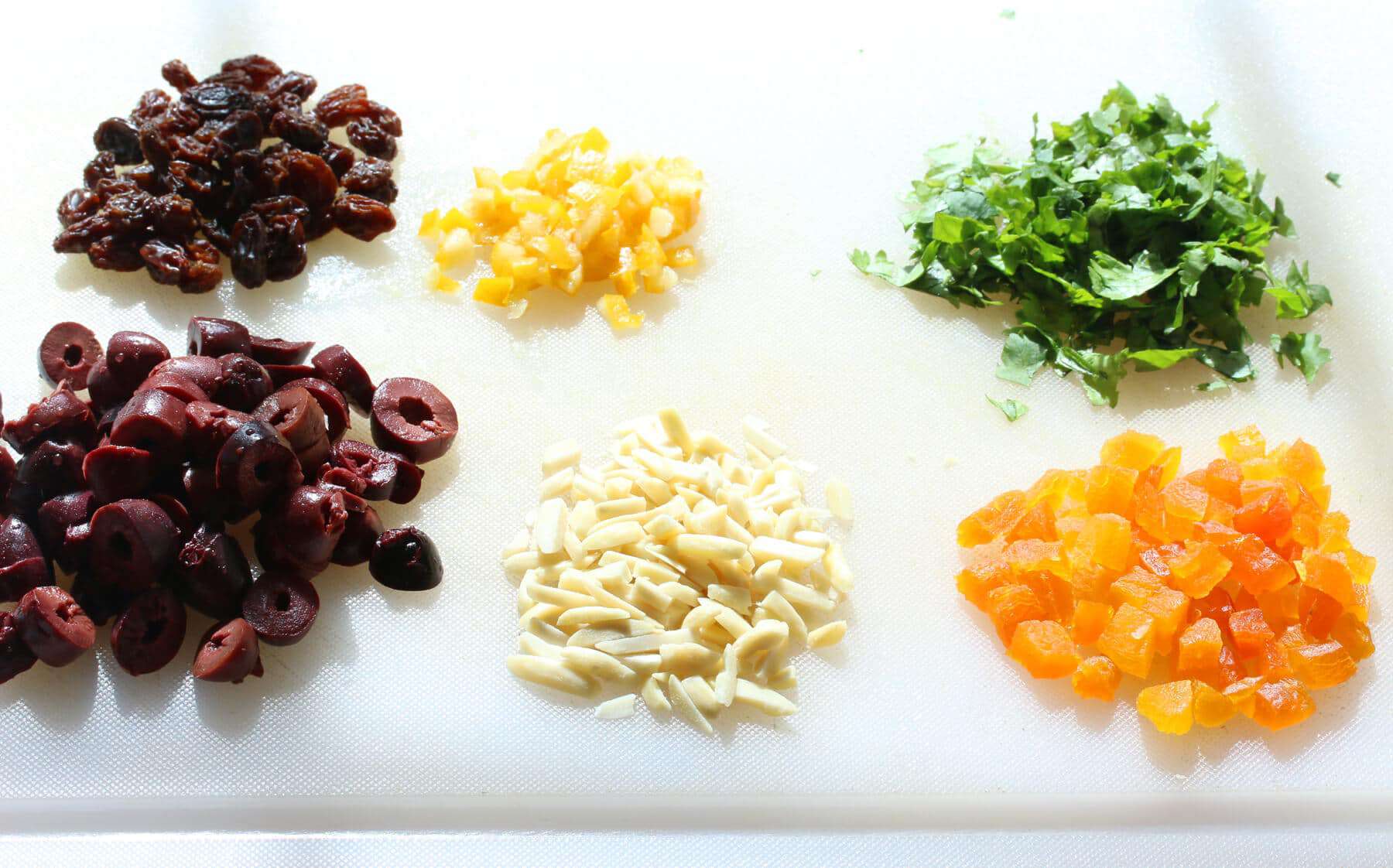 diced ingredients