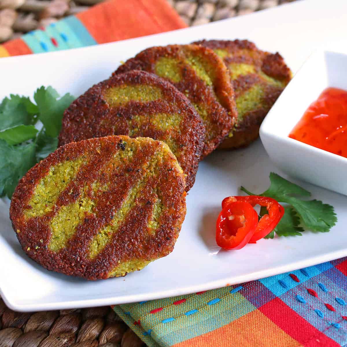 Burmese Yellow Split Pea Fritters - 10