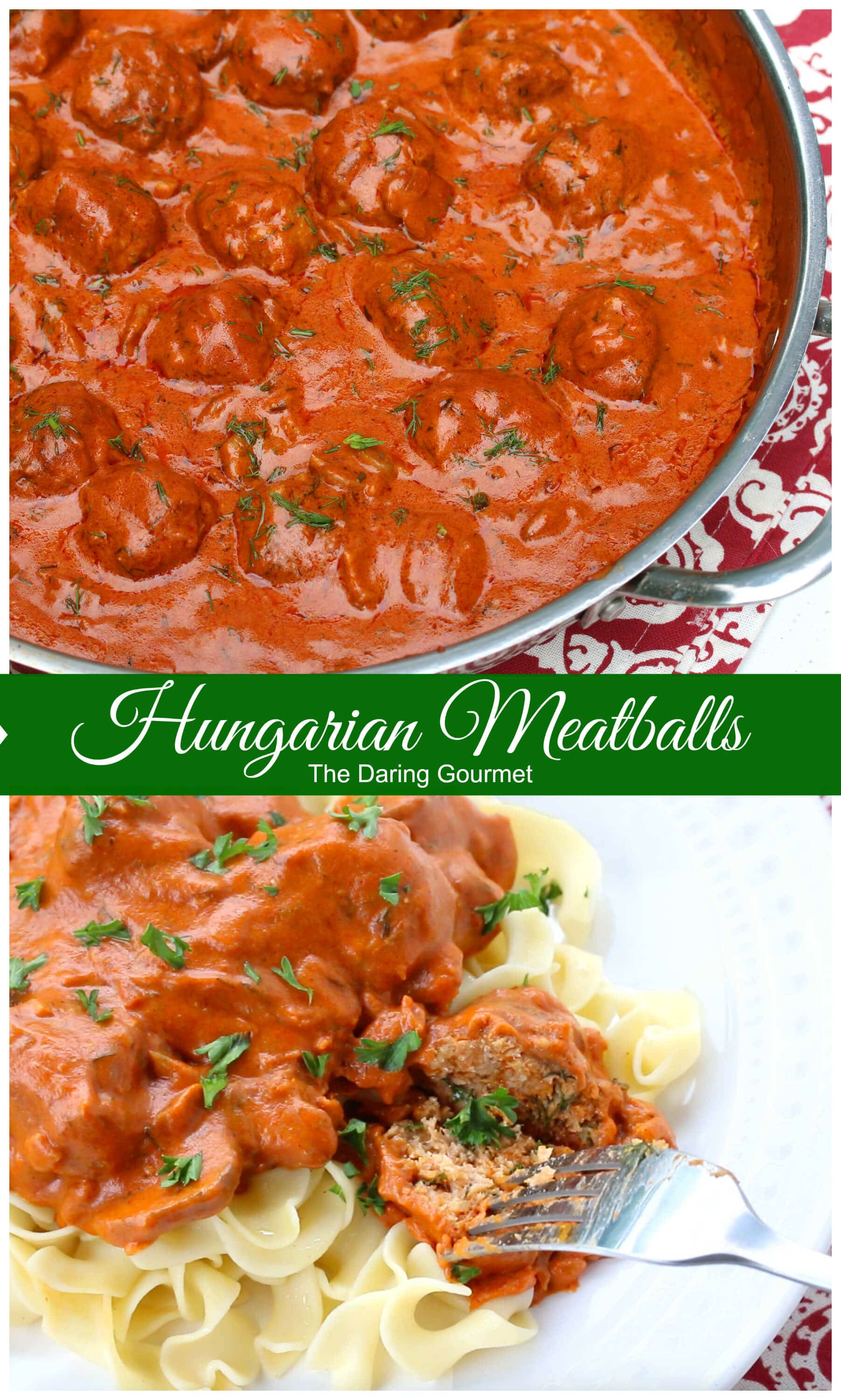 hungarian meatballs recipe paprika creamy sauce dill mushrooms veal beef chicken pork turkey