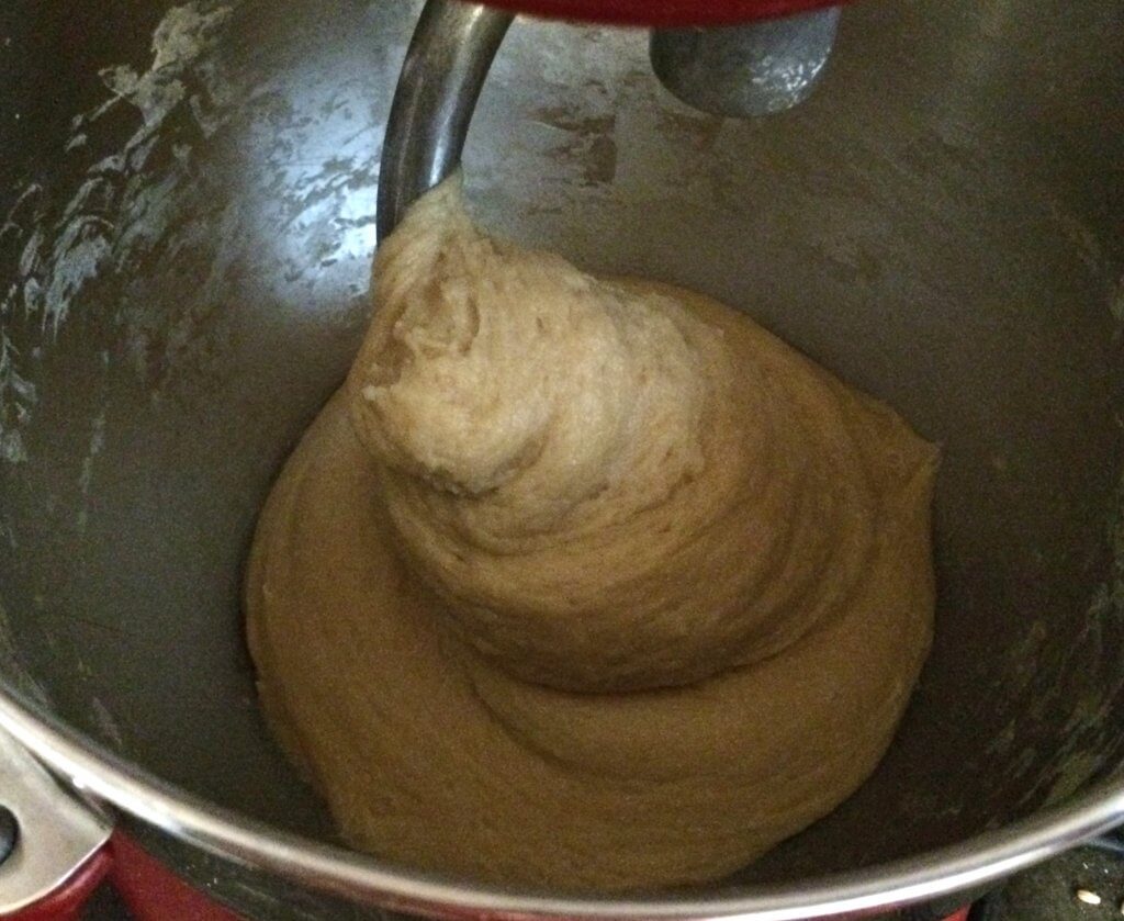 mixing dough