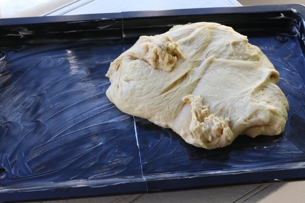 dough on baking sheet