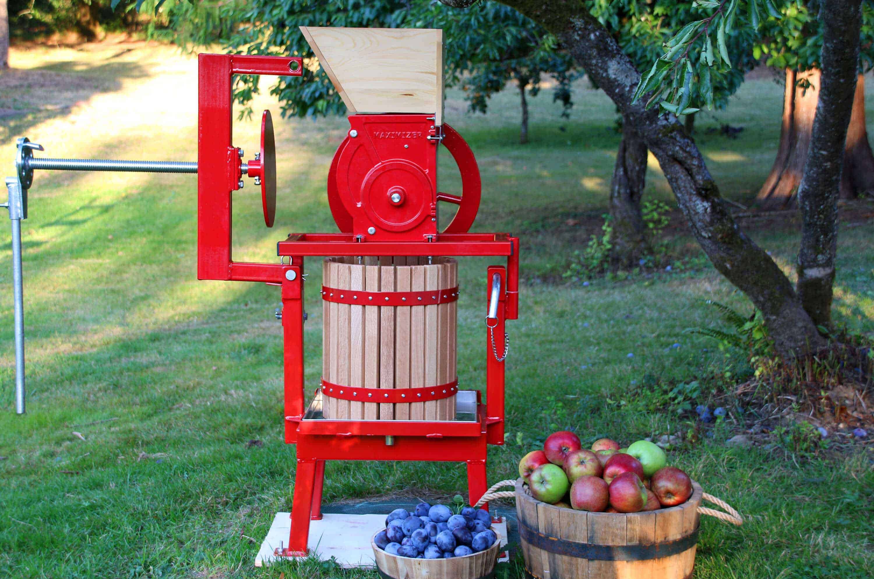 Fruit and Apple Crusher with Stand - 7L Manual Juicer Grinder