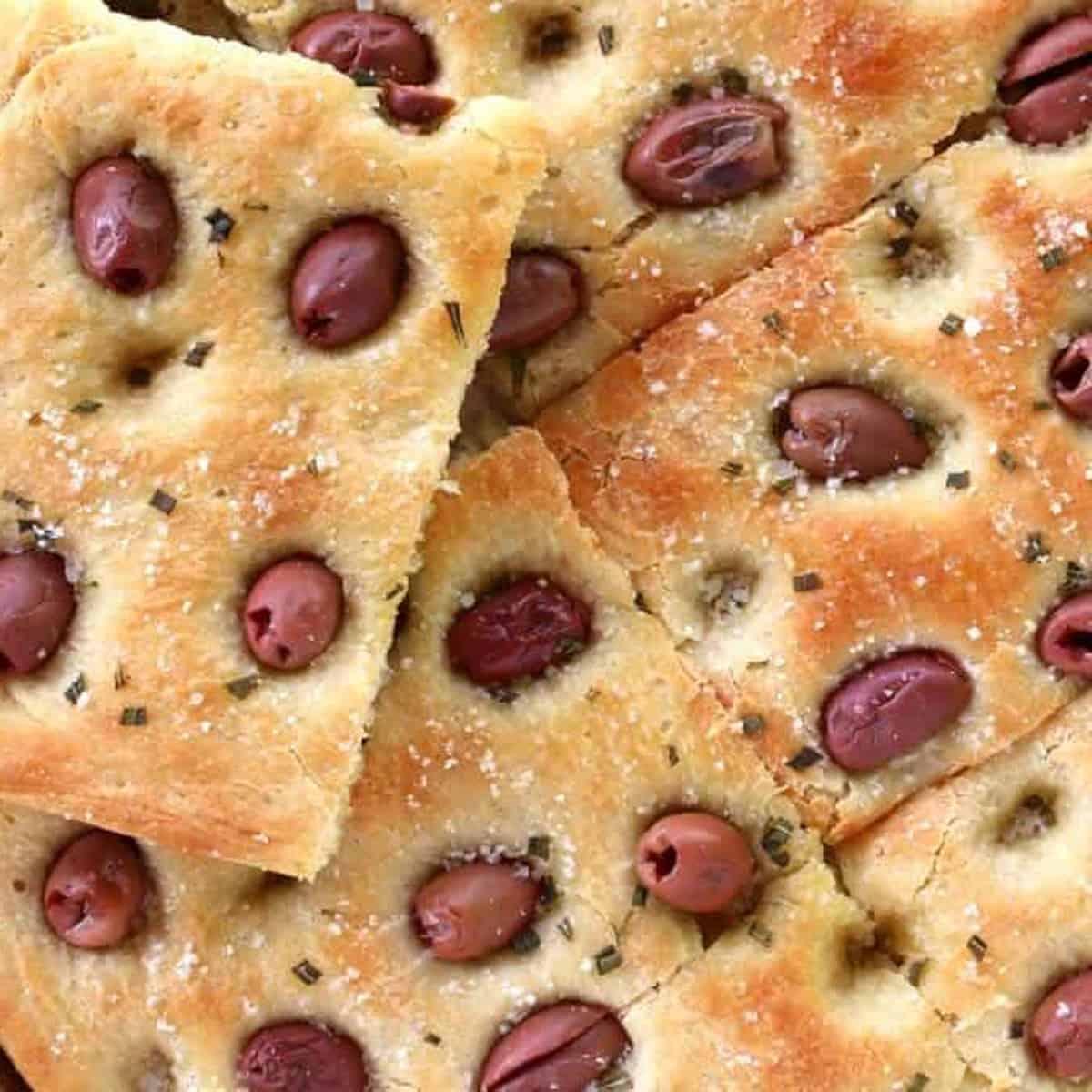focaccia recipe best authentic traditional Italian rosemary olives coarse salt