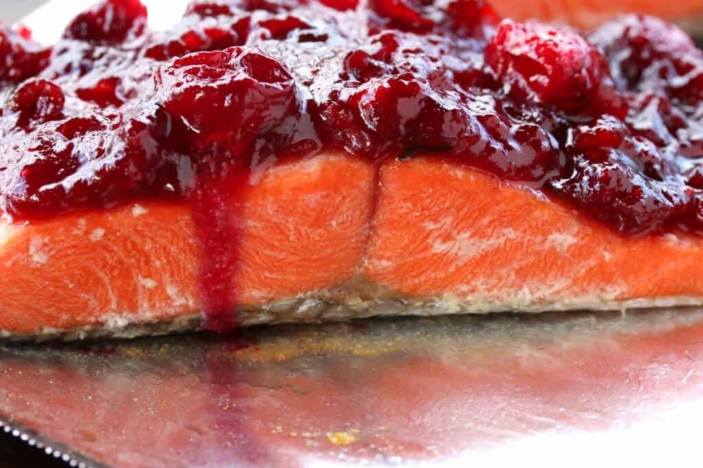 Salmon with Cranberry Ginger Mustard Sauce The Daring Gourmet