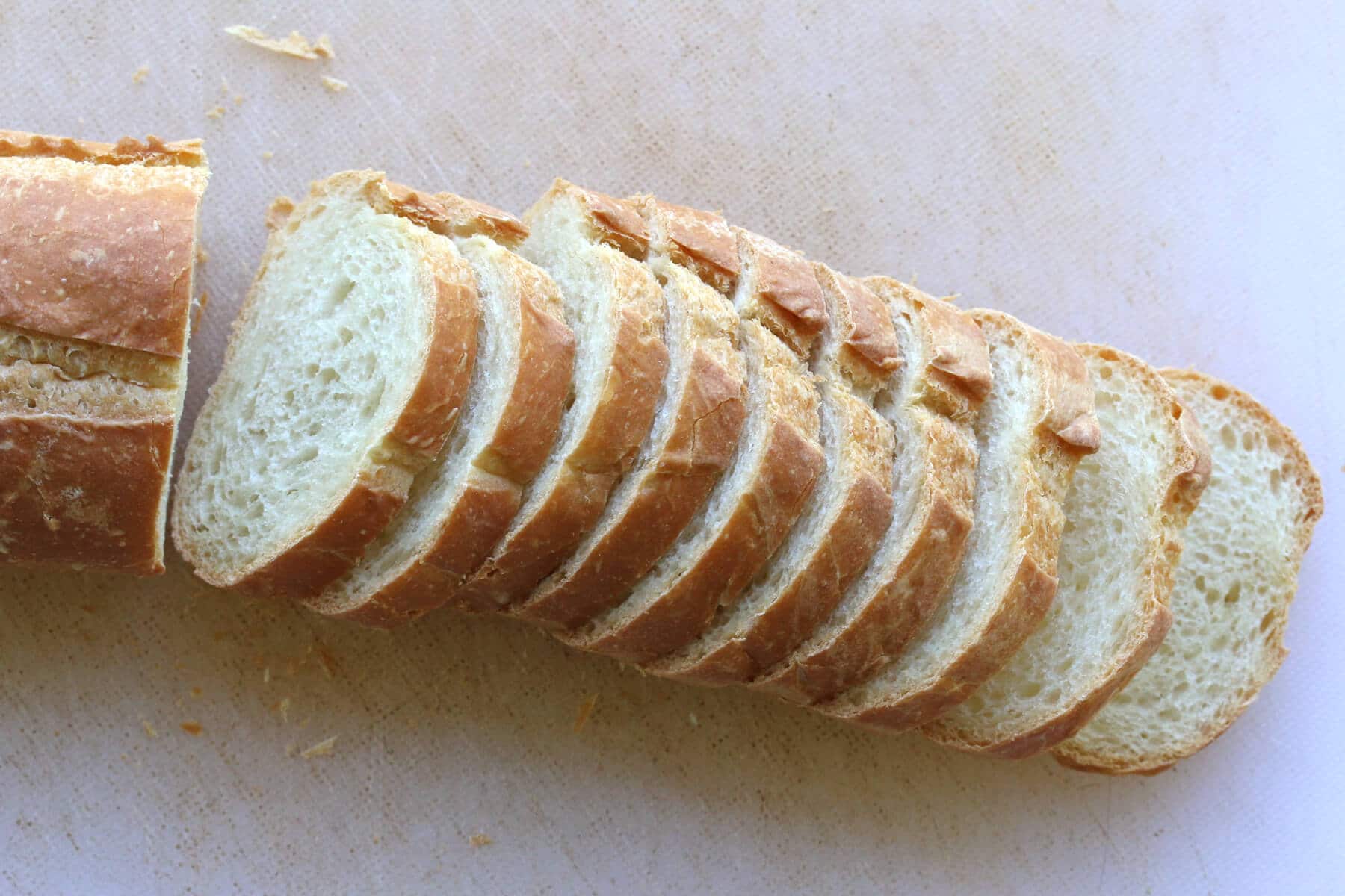 sliced baguette