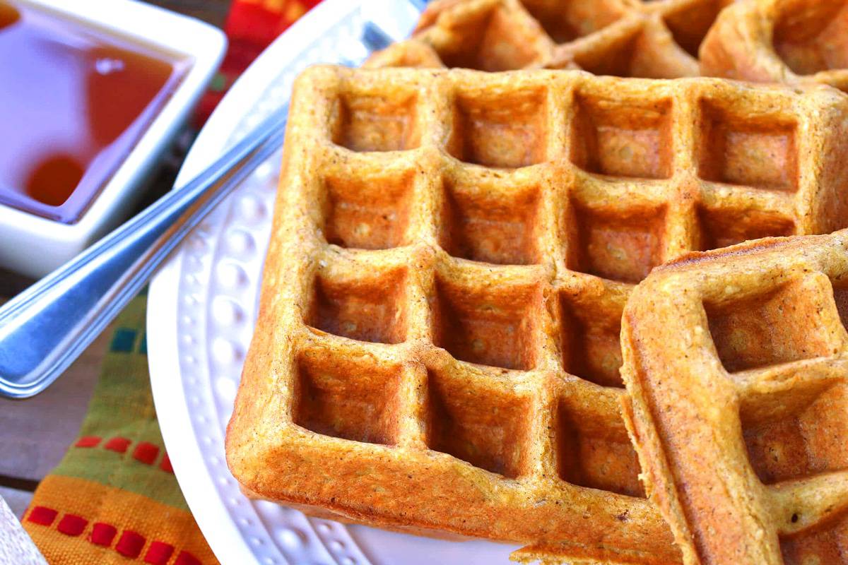 Whole Grain Pumpkin Waffles  GF  - 66
