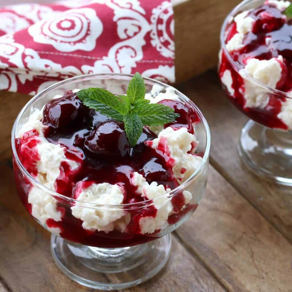risalamande recipe danish rice pudding cherries cherry sauce almonds traditional authentic