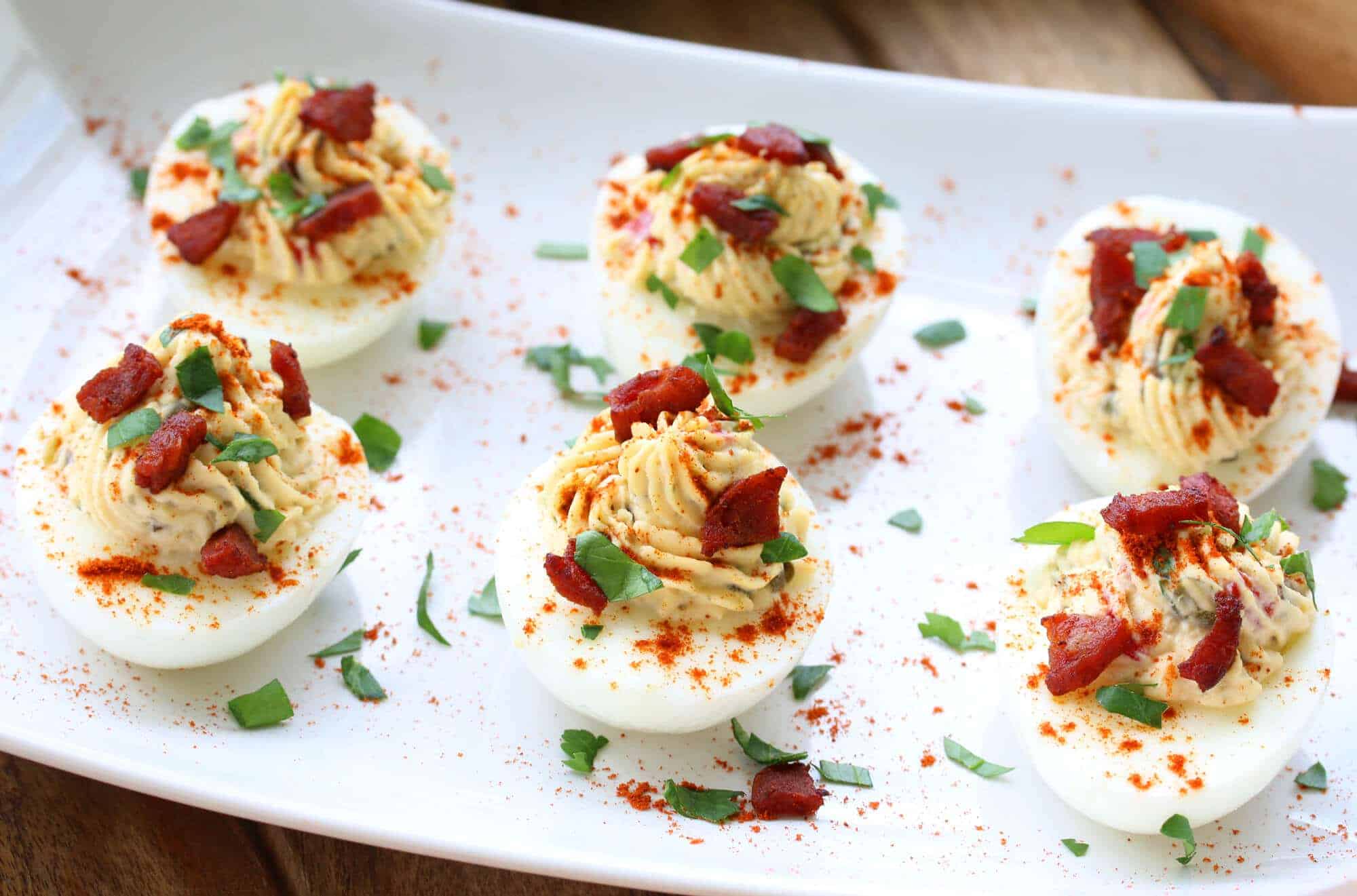 deviled eggs recipe spanish chorizo olives capers pimientos paprika best gluten free paleo