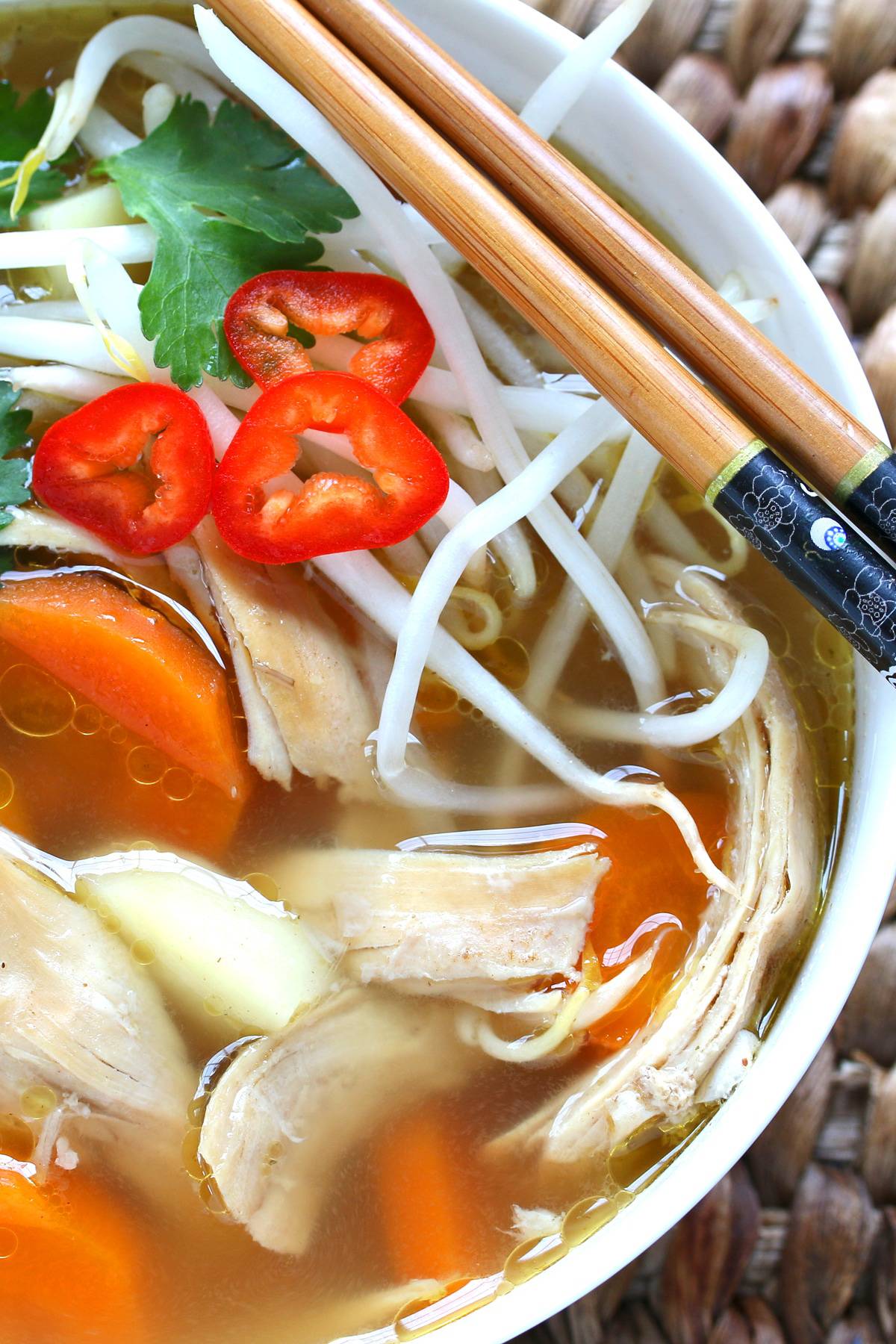 Asian chicken soup recipe Chinese Indonesian Thai vegetables spices spiced lemongrass healthy gluten free