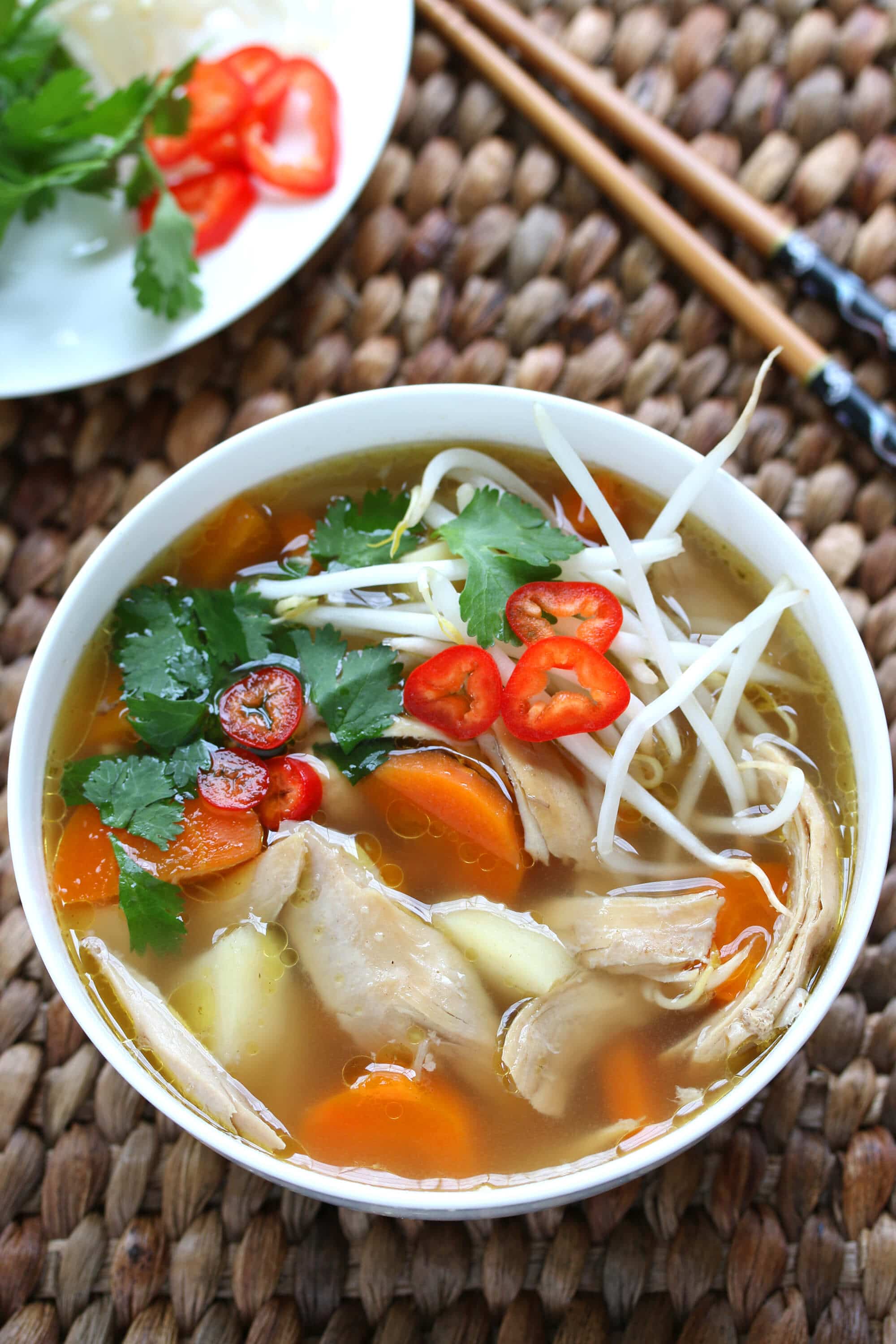 Asian-Spiced Chicken & Vegetable Soup - The Daring Gourmet