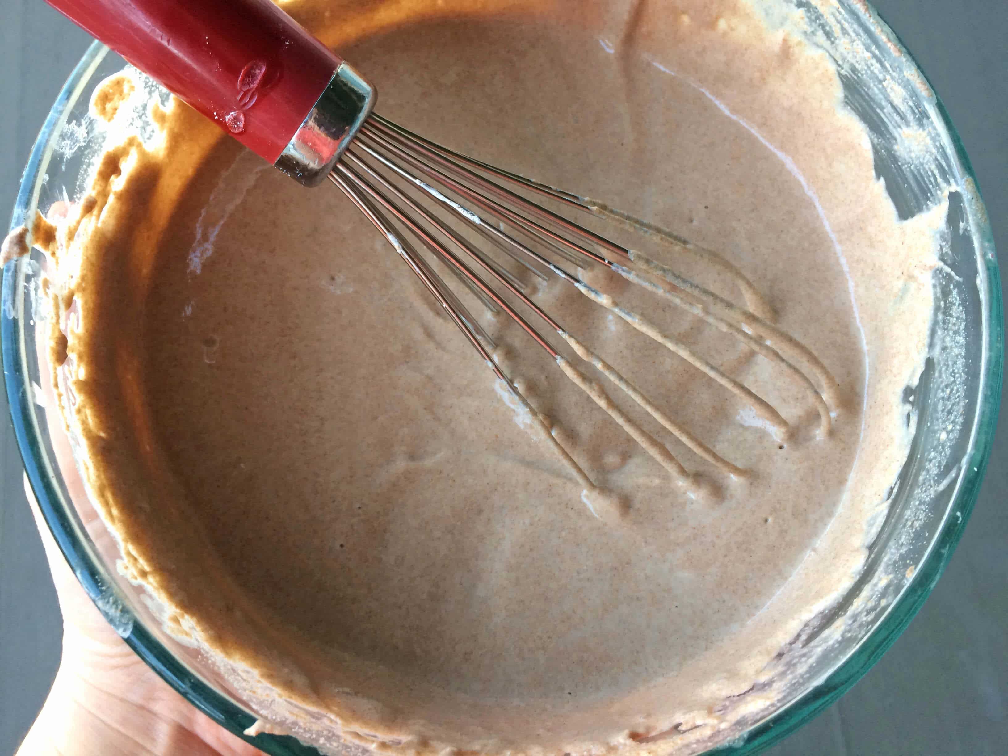 preparing batter