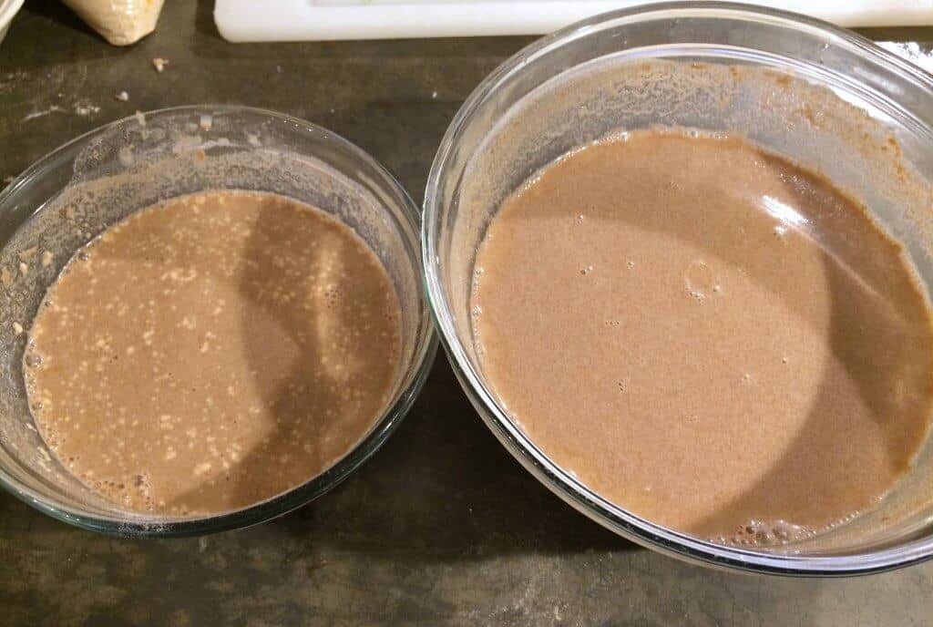 two bowls of batter