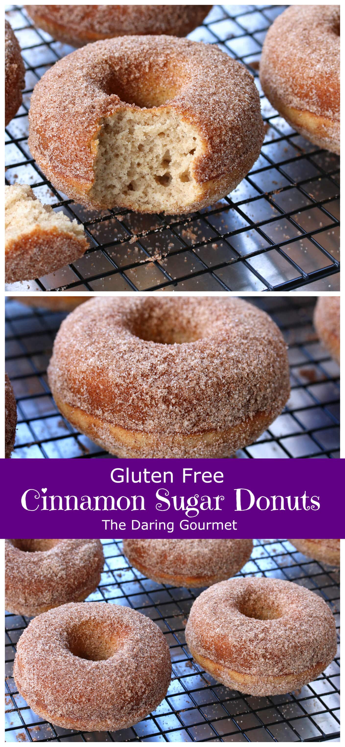 gluten free cinnamon sugar donuts doughnuts recipe baked oven