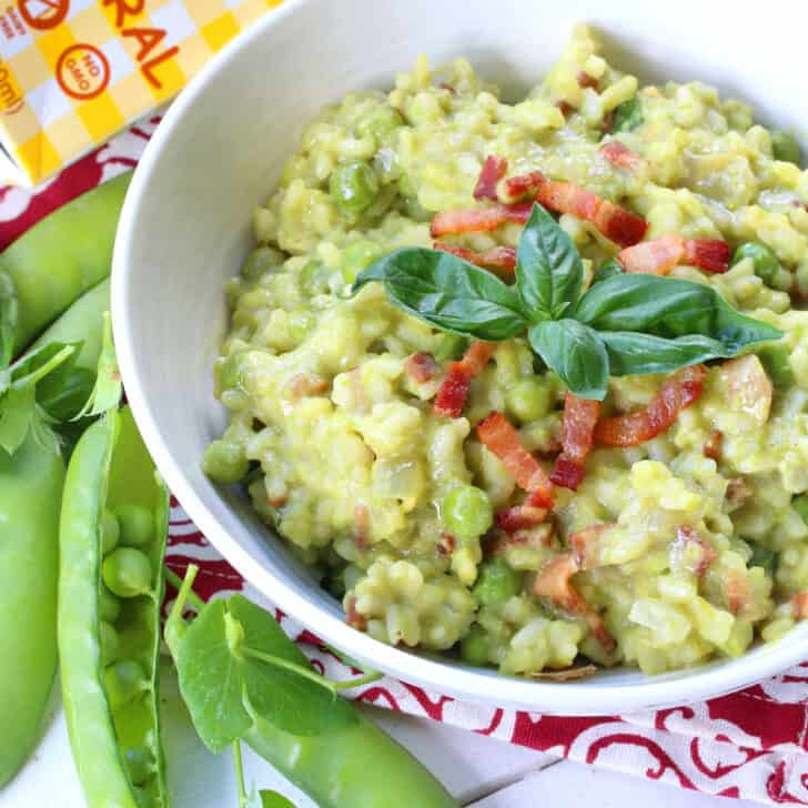 Sweet Pea Risotto with Basil & Pancetta The Daring Gourmet