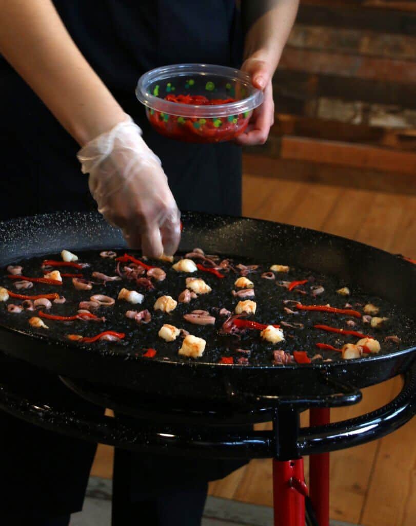 squid ink paella black rice arroz negro arros negre spanish recipe puerto rican cuban