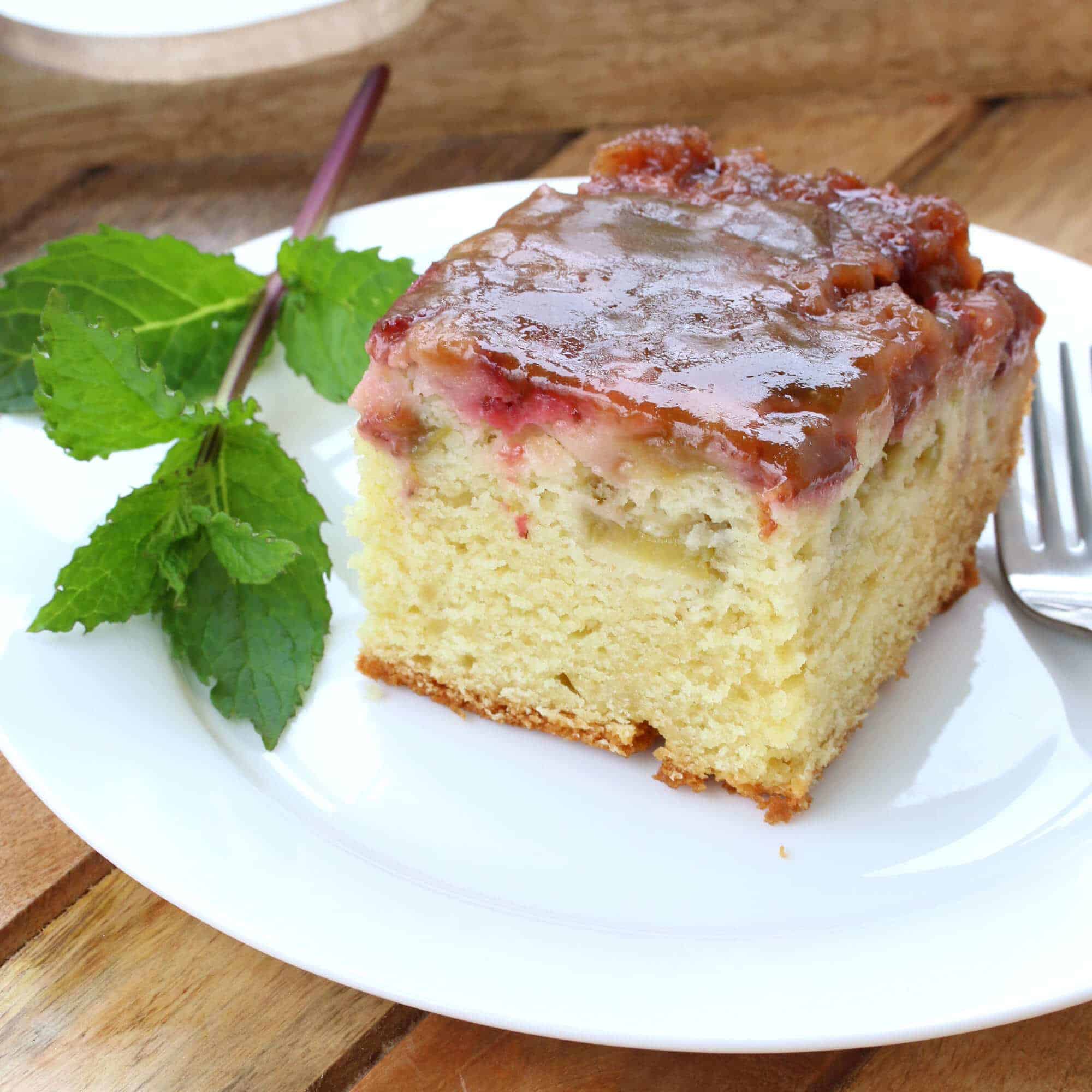 strawberry rhubarb upside down cake recipe dessert