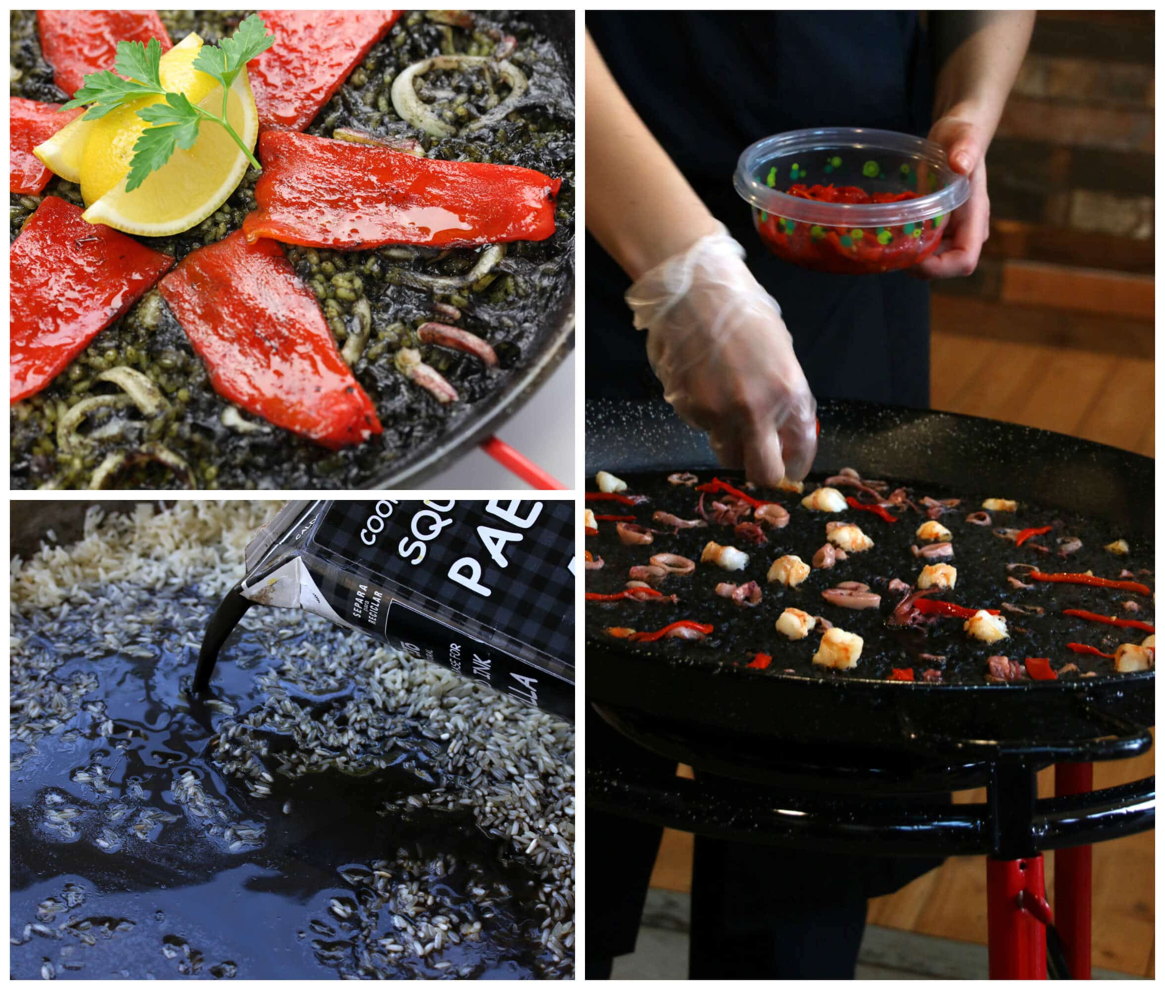 squid ink paella black rice arroz negro arros negre spanish recipe puerto rican cuban