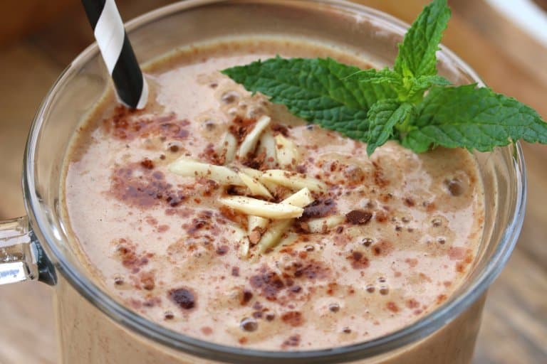 Chocolate Nut Banana Protein Smoothie