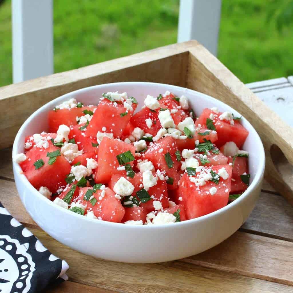 Watermelon Salad with Mint and Feta The Daring Gourmet