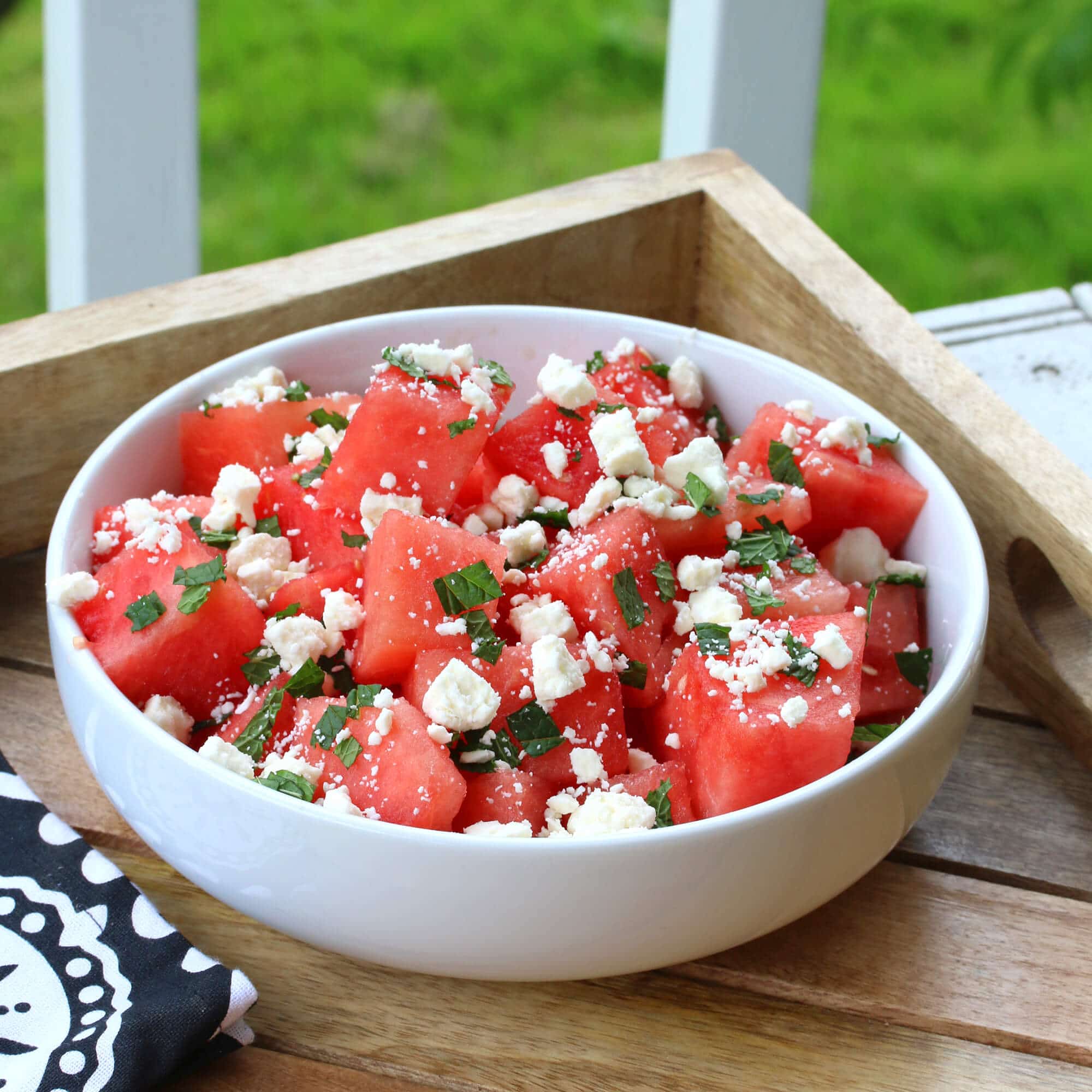 watermelon salad recipe mint feta lime juice