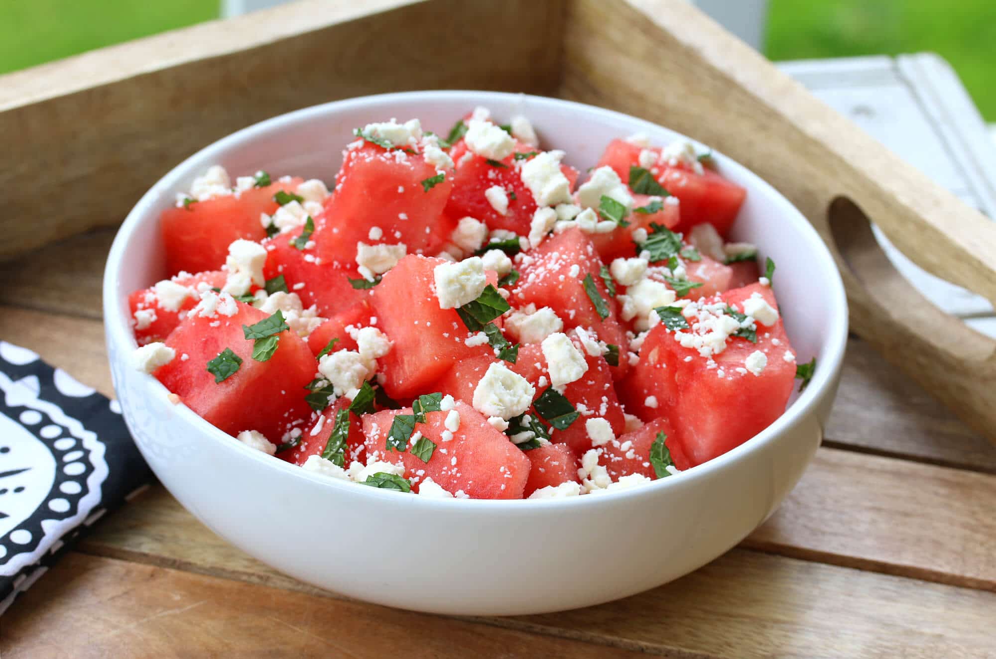 watermelon salad recipe mint feta lime juice