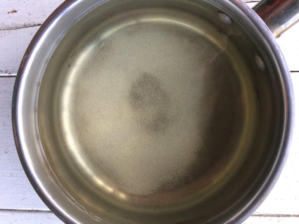 making brine in pot