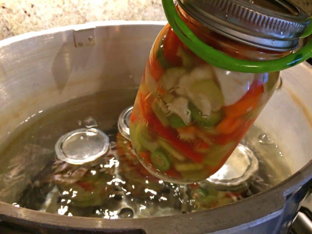 best italian chicago style giardiniera recipe pickled vegetables olives cauliflower celery carrots peppers hot mild canning