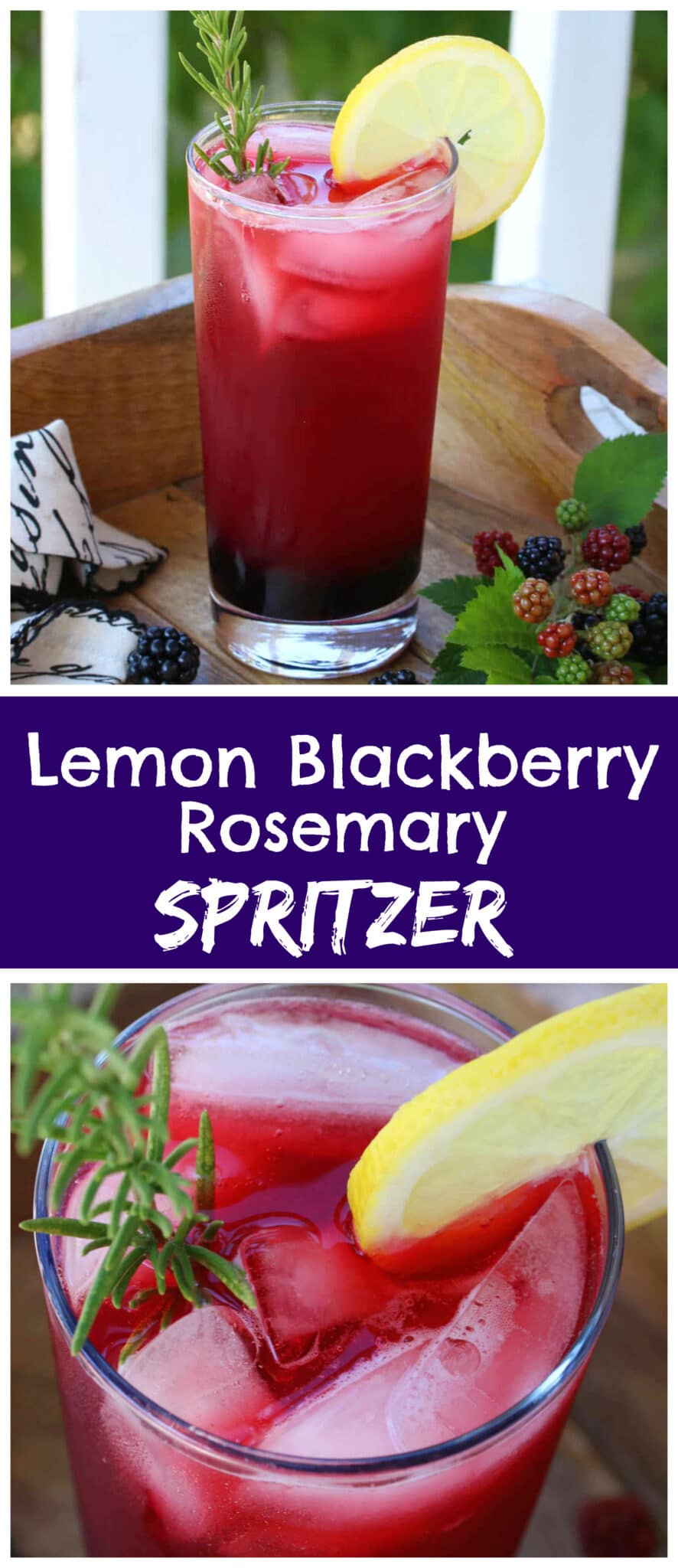 lemon blackberry spritzer recipe rosemary virgin mocktail non alcoholic no alcohol