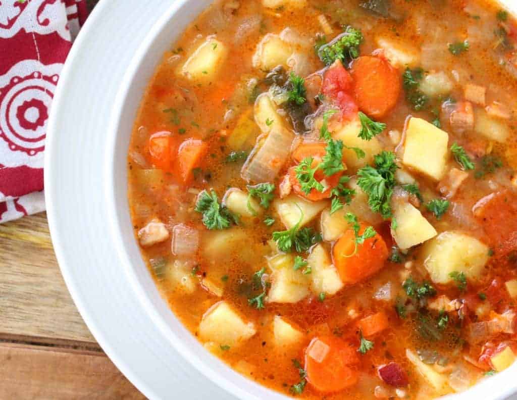 German Potato Soup (Kartoffelsuppe) - The Daring Gourmet