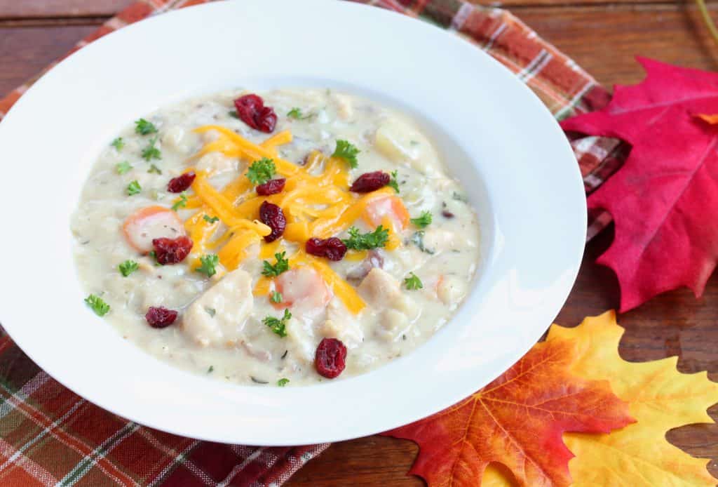 turkey dinner soup recipe thanksgiving leftovers potatoes stuffing cranberries