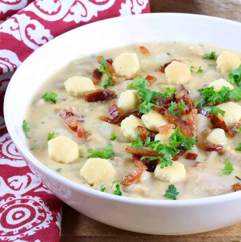 New England Clam Chowder - The Daring Gourmet