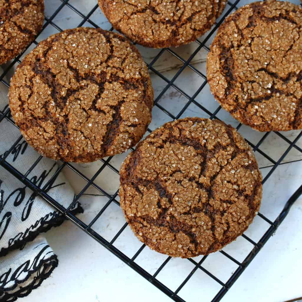 healthy whole grain molasses cookies recipe no refined sugar coconut olive avocado einkorn flour
