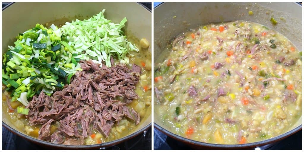 scotch broth recipe traditional authentic lamb beef leek cabbage turnips rutabagas parsnips vegetables healthy barley split peas aneto