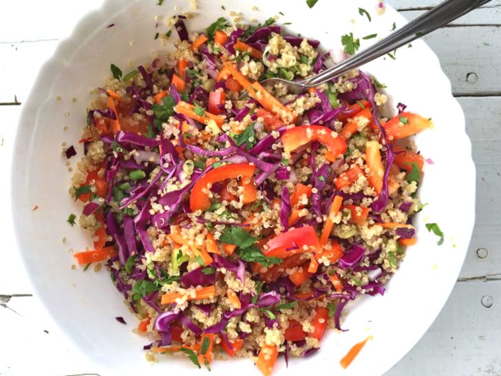 thai quinoa salad recipe peanut sauce dressing vegetarian vegan gluten free