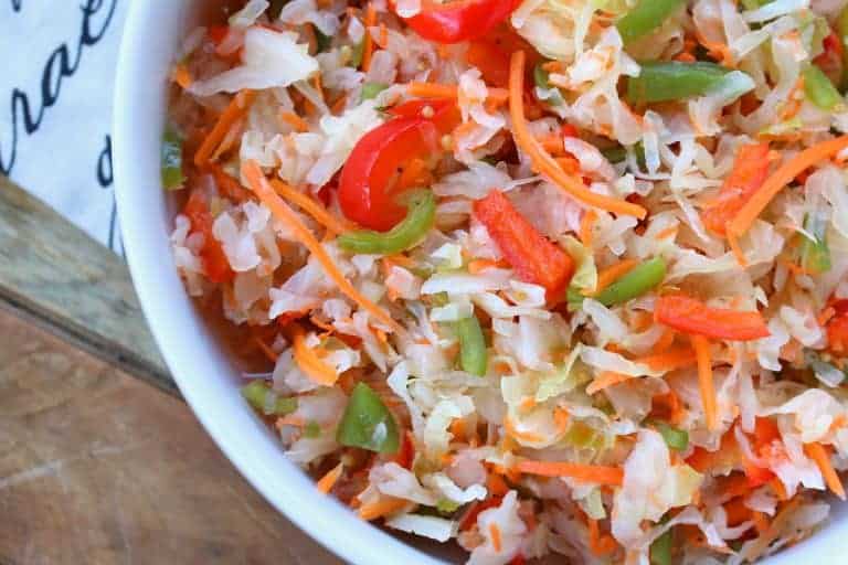 freezer slaw recipe coleslaw cider vinegar sugar peppers