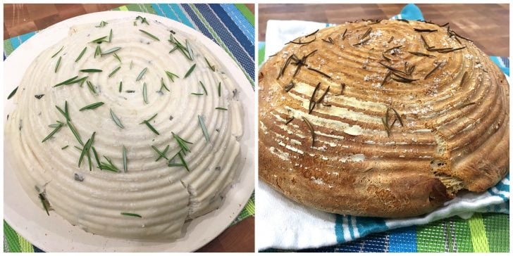 rosemary sourdough bread recipe homemade rustic artisan crusty